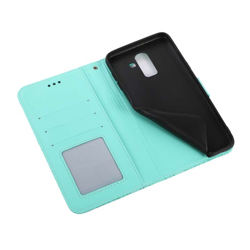 For Samsung Galaxy J8 Skin Feel Embossed Sunflower Horizontal Flip Leather Case with Holder & Card S