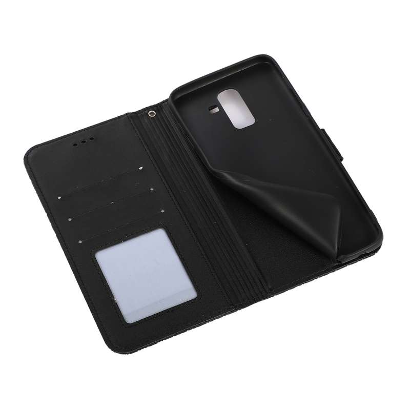 For Samsung Galaxy J8 Skin Feel Embossed Sunflower Horizontal Flip Leather Case with Holder & Card S