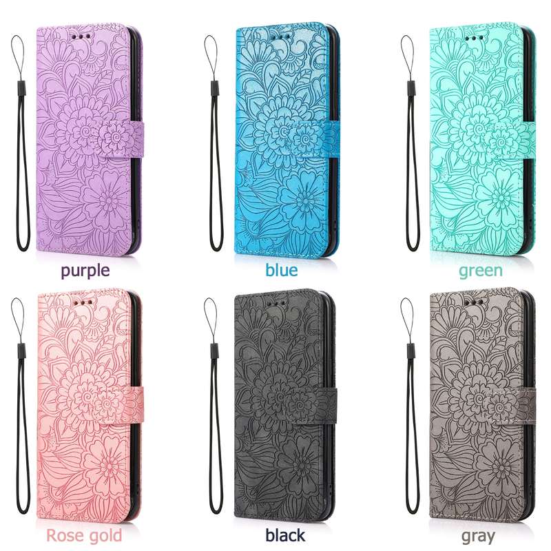 For Samsung Galaxy J8 Skin Feel Embossed Sunflower Horizontal Flip Leather Case with Holder & Card S