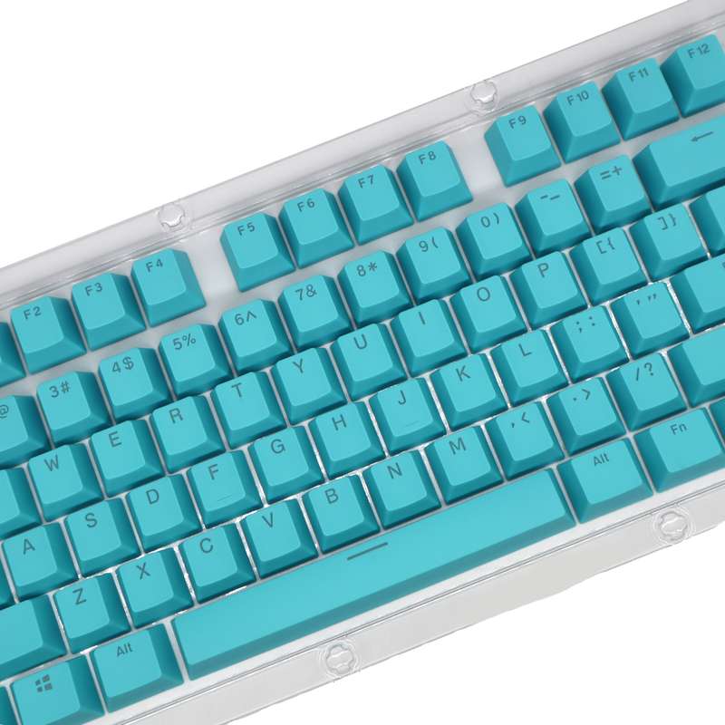 HXSJ P9 104 Keys PBT Color Mechanical Keyboard Keycaps(Light Blue)