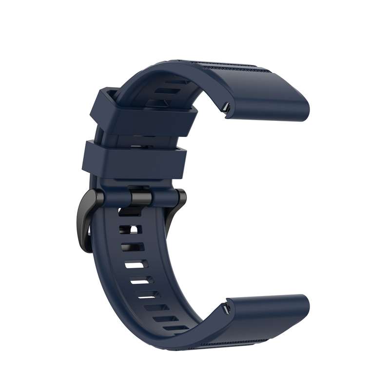 For Garmin Fenix 6 22mm Smart Watch Quick Release Silicon Watch Band(Black)