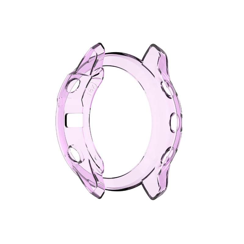 For Garmin Fenix 6X / 6X Pro Smart Watch Half Coverage TPU Protective Case(Transparent Purple)