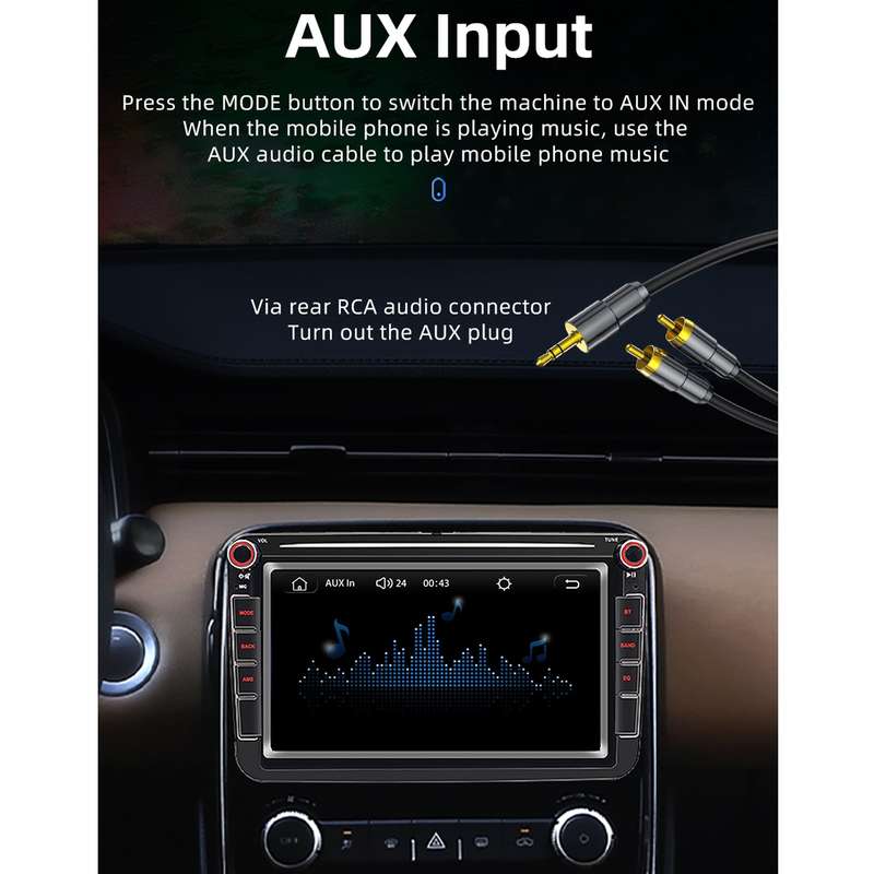 9083 For Volkswagen 8 inch IPS Screen Car MP5 Audio Player, Support Bluetooth Hand-free Calling / FM