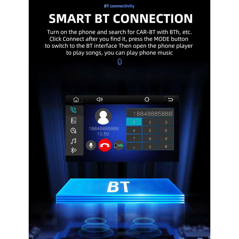 9083 For Volkswagen 8 inch IPS Screen Car MP5 Audio Player, Support Bluetooth Hand-free Calling / FM