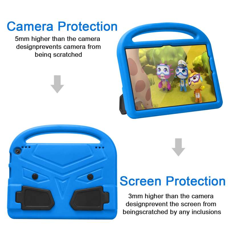 For Amazon Kindle Fire HD 10 2021 Sparrow Style EVA Material Children Shockproof Protective Case(Blu