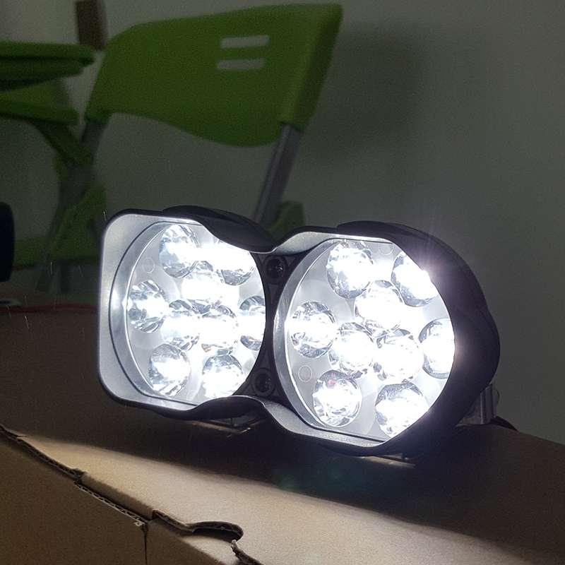 2 PCS L15 8-85V / 15W / 5000K / 1200LM Motorcycle / Car IPX4 Waterproof External LED Glare Spotlight