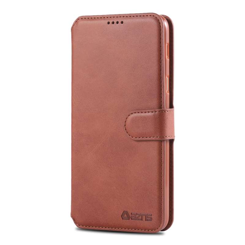 For Galaxy A6 2018 AZNS Calf Texture Magnetic Horizontal Flip PU Leather Case with Holder & Card Slo