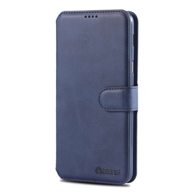 For Galaxy A6 2018 AZNS Calf Texture Magnetic Horizontal Flip PU Leather Case with Holder & Card Slo