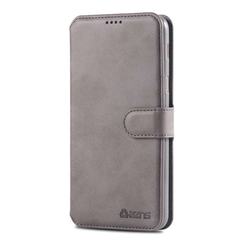 For Galaxy A6 2018 AZNS Calf Texture Magnetic Horizontal Flip PU Leather Case with Holder & Card Slo