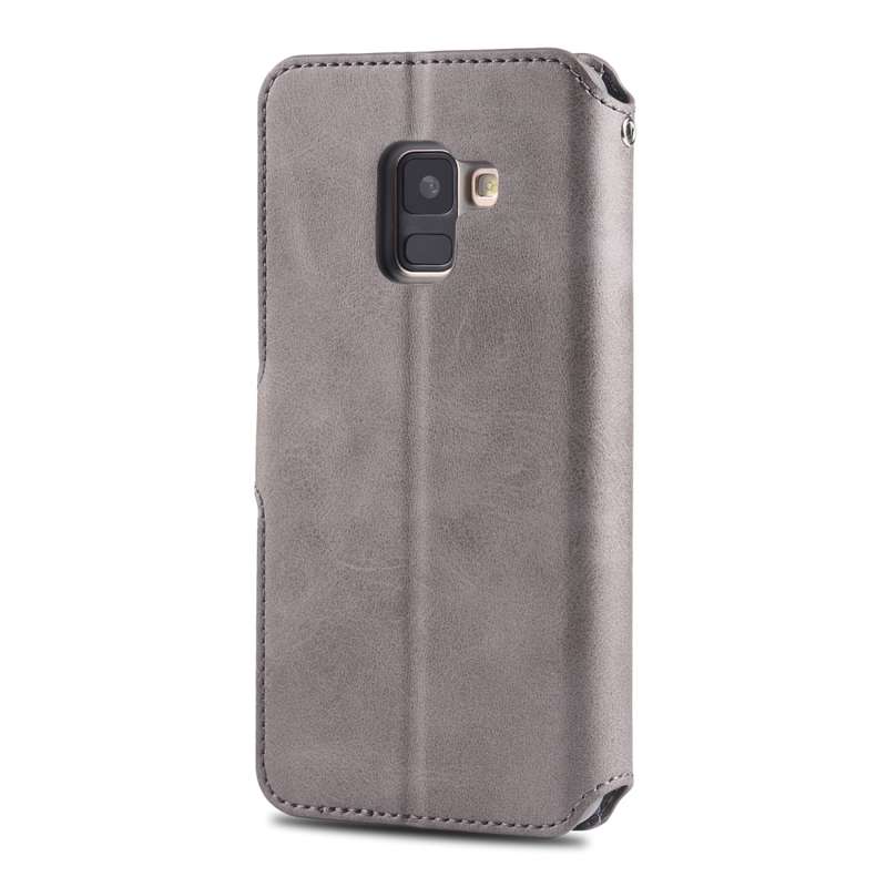 For Galaxy A6 2018 AZNS Calf Texture Magnetic Horizontal Flip PU Leather Case with Holder & Card Slo