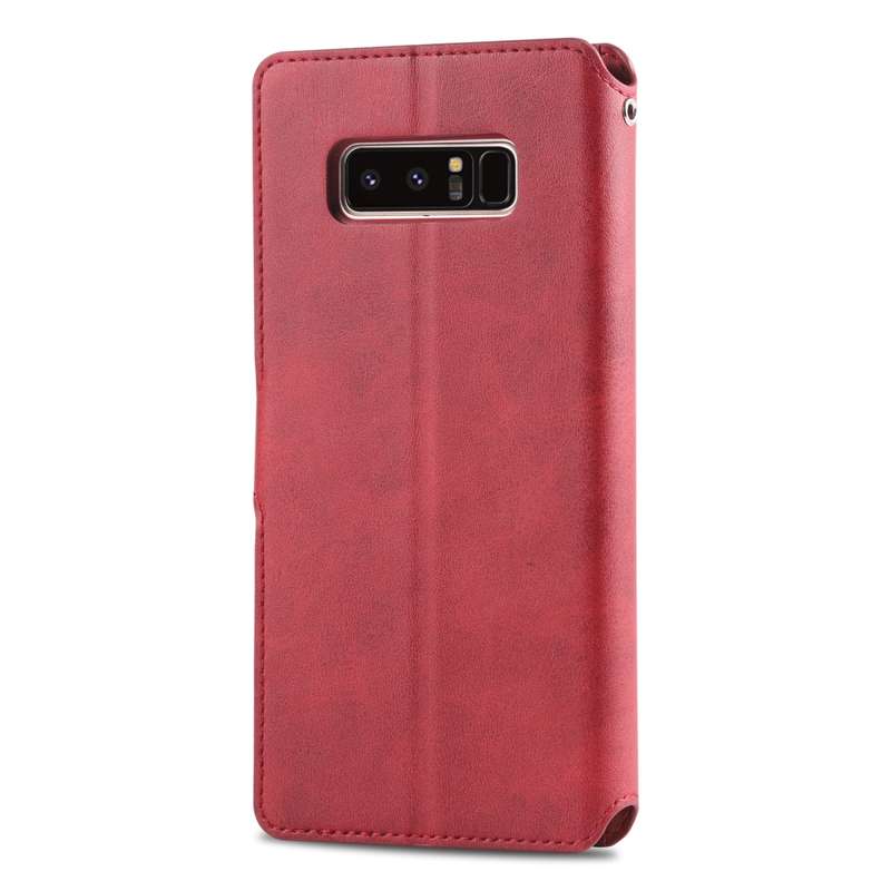 For Galaxy Note 8 AZNS Calf Texture Magnetic Horizontal Flip PU Leather Case with Holder & Card Slot