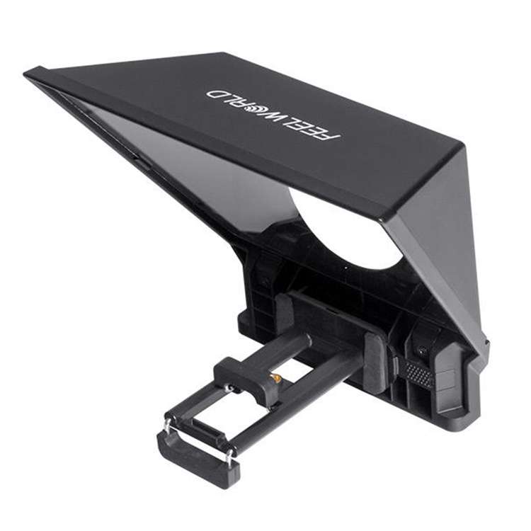 FEELWORLD TP2A NEW Portable Teleprompter with Remote Control & Lens Adapter Ring For Below 8 inches
