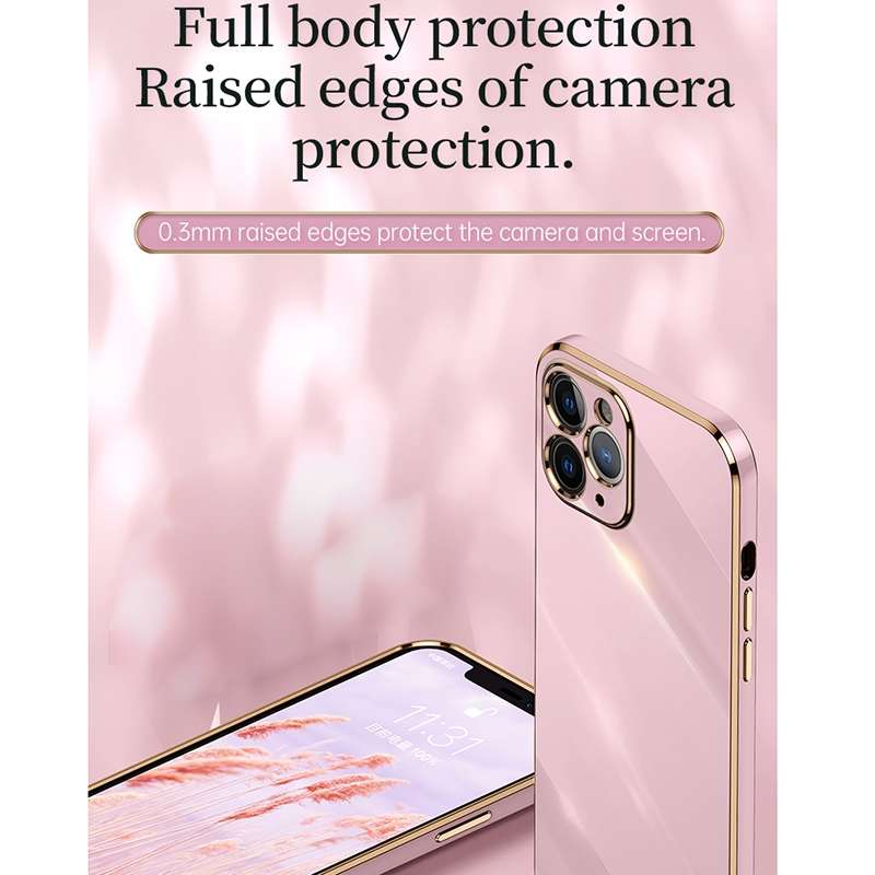 For iPhone 11 Pro XINLI Straight Edge 6D Electroplate TPU Phone Case (Cherry Purple)
