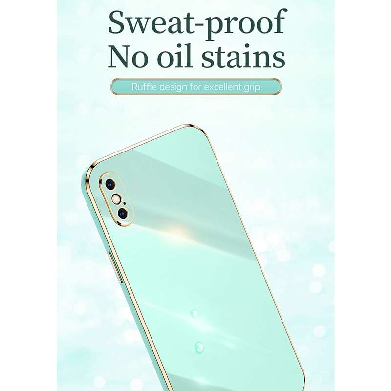 For iPhone X XINLI Straight Edge 6D Electroplate TPU Phone Case(Pink)