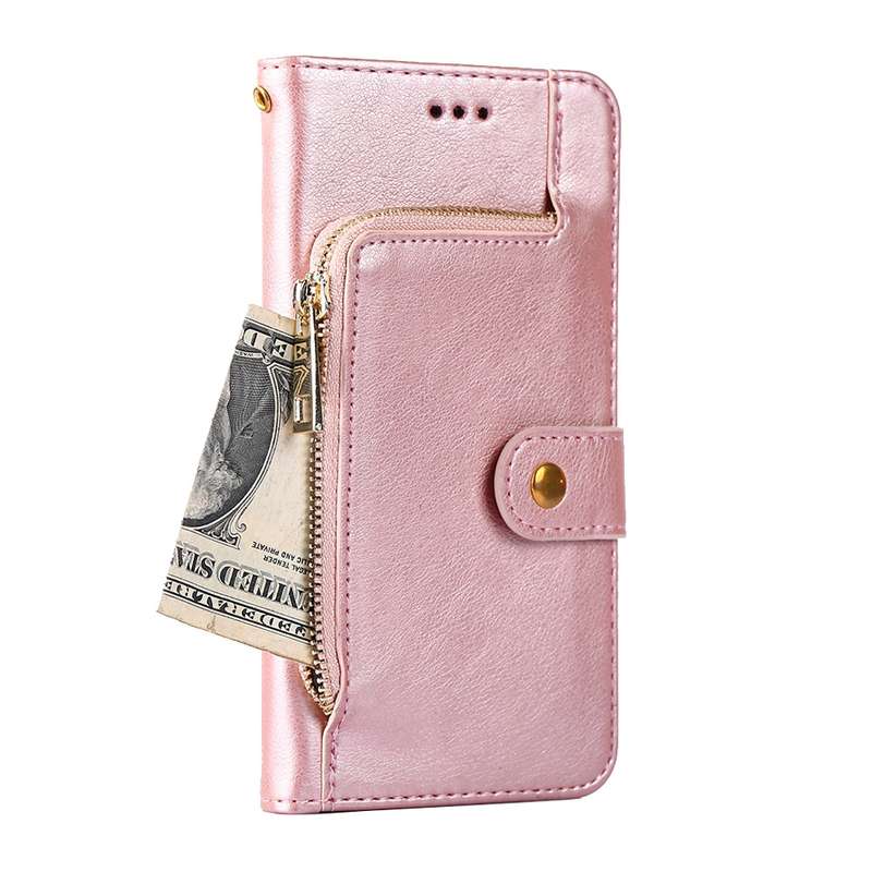 For ZTE Libero 5G Zipper Bag PU + TPU Horizontal Flip Leather Case with Holder & Card Slot & Wallet
