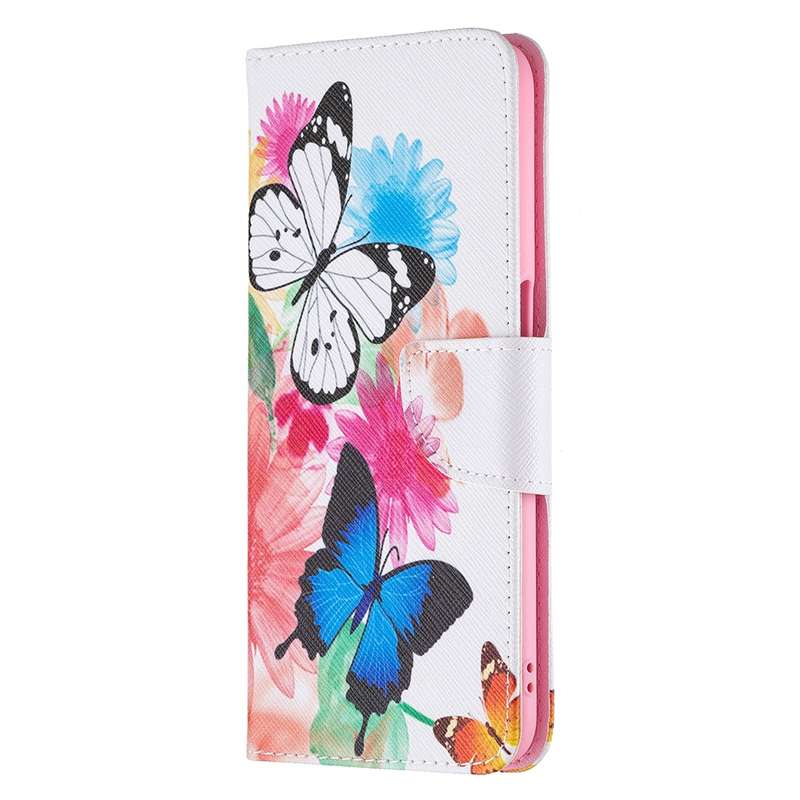 For OPPO A54 4G / A55 5G Colored Drawing Pattern Horizontal Flip Leather Case with Holder & Card Slo