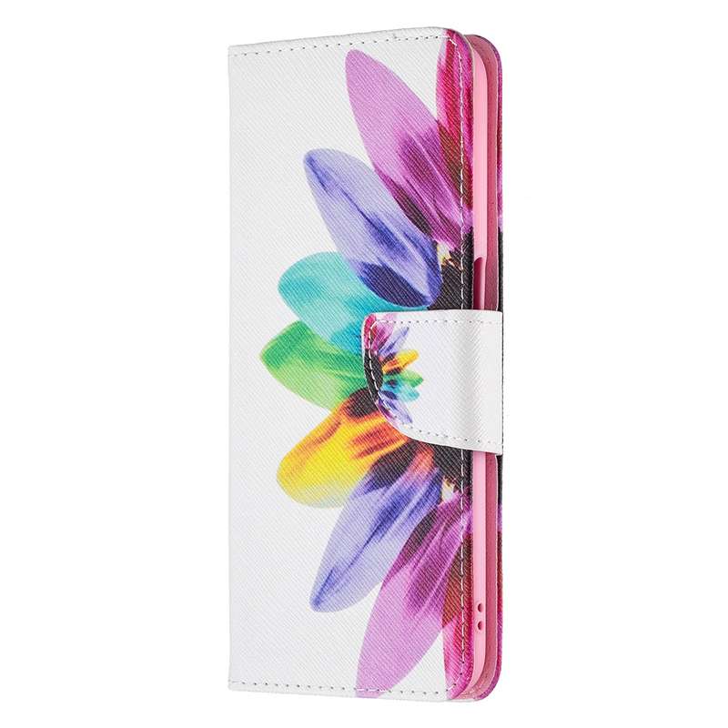 For OPPO A54 4G / A55 5G Colored Drawing Pattern Horizontal Flip Leather Case with Holder & Card Slo