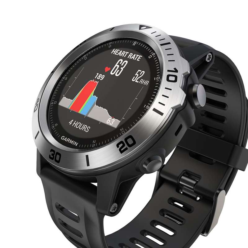 For Garmin Fenix 3/3 HR Smart Watch Steel Bezel Ring, A Version(Black Ring Red Letter)