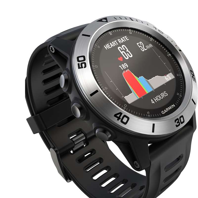 For Garmin Fenix 3/3 HR Smart Watch Steel Bezel Ring, A Version(Black Ring Red Letter)