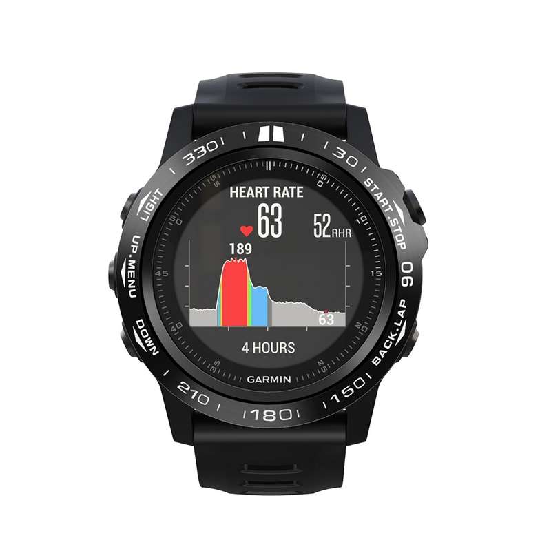 For Garmin Fenix 3/3 HR Smart Watch Steel Bezel Ring, B Version(Black Ring White Letter)