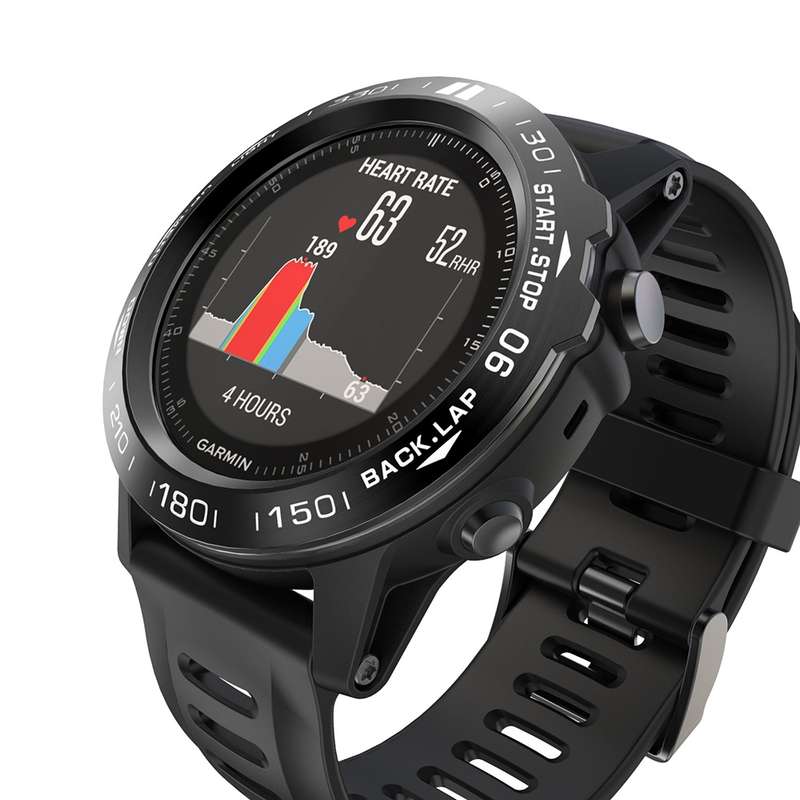 For Garmin Fenix 3/3 HR Smart Watch Steel Bezel Ring, B Version(Black Ring White Letter)