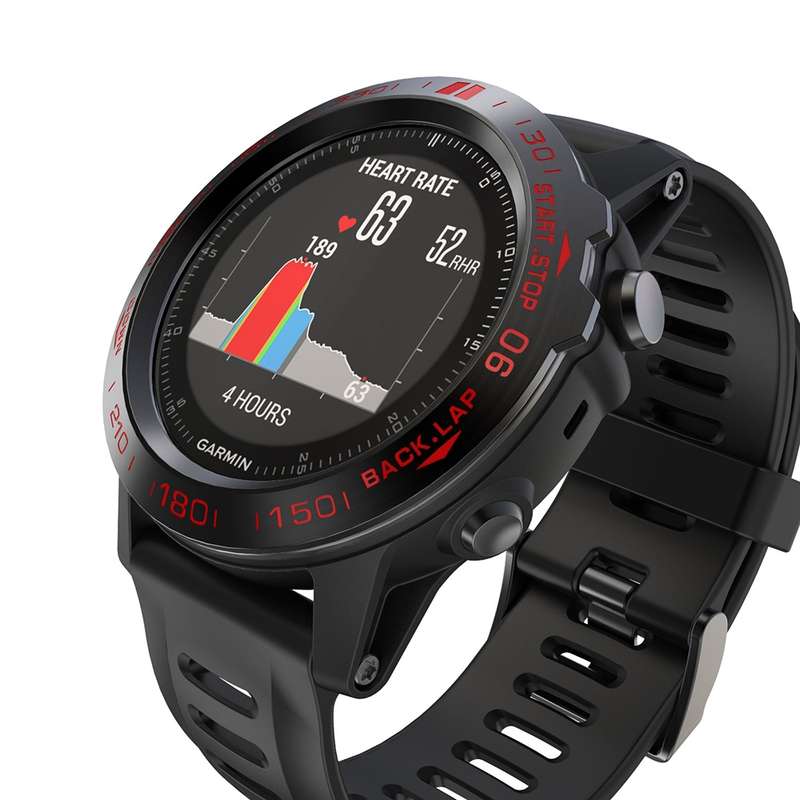 For Garmin Fenix 3/3 HR Smart Watch Steel Bezel Ring, B Version(Black Ring White Letter)