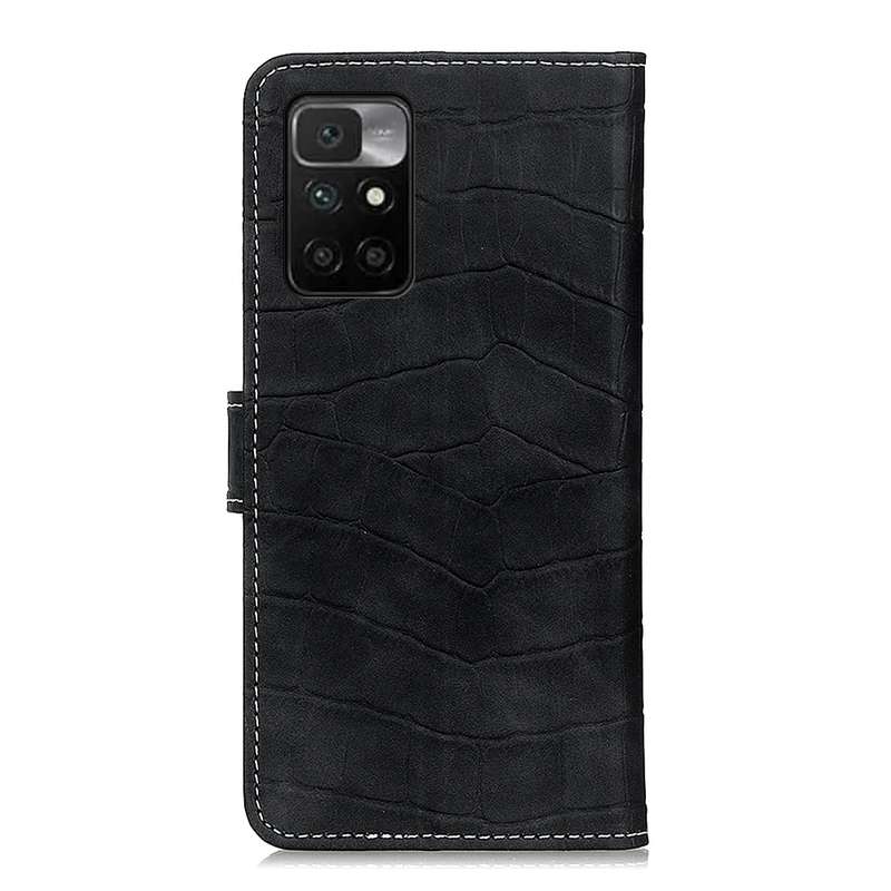 For Xiaomi Redmi 10 / Redmi Note 11 4G Magnetic Crocodile Texture Horizontal Flip Leather Case with