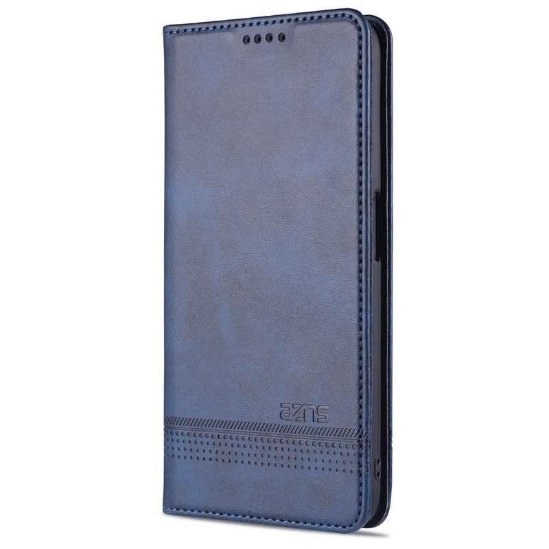 For OPPO A16 AZNS Magnetic Calf Texture Horizontal Flip Leather Case with Card Slots & Holder & Wall