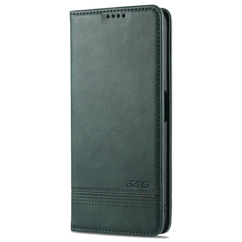 For OPPO A16 AZNS Magnetic Calf Texture Horizontal Flip Leather Case with Card Slots & Holder & Wall