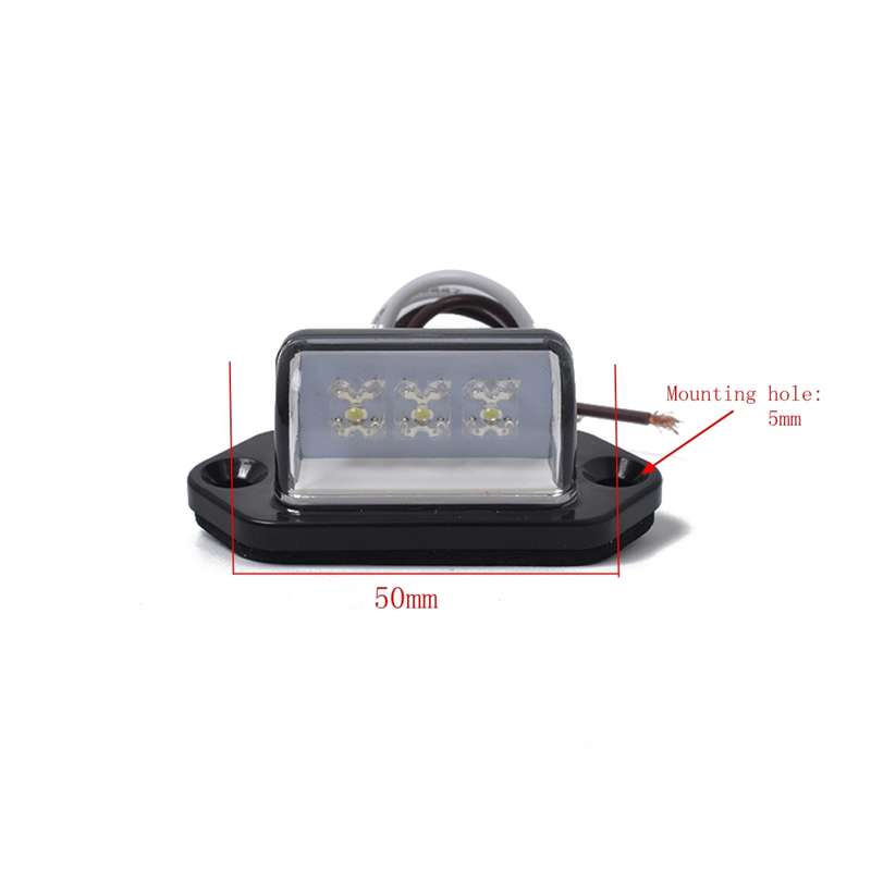A5662 Truck Trailer Lorry 12V 3LEDs Number Licence Plate Light Rear Tail Lamp