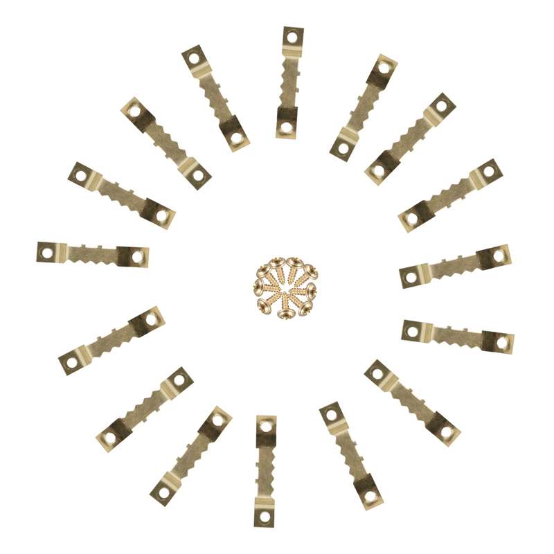 A6299 300 in 1 RV High-bow Double-sided Serrated Hanger Hooks with Self-tapping Screws(Gold)