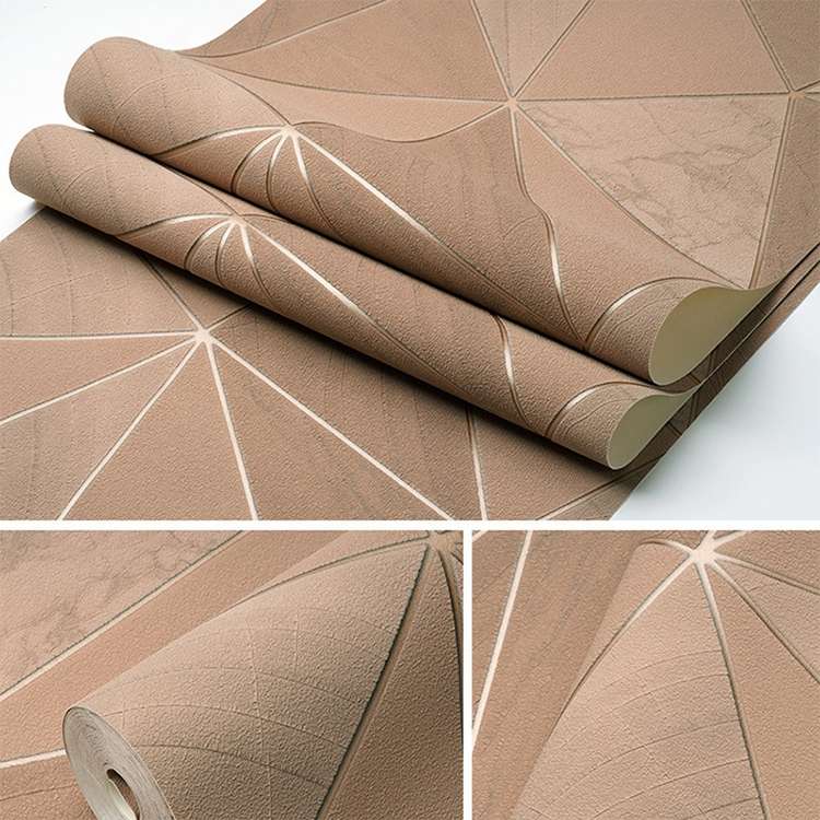 Home Geometric Wallpaper Deerskin Velvet Non-self-adhesive Thickened Wallpaper, Size:53x1000cm(Dark
