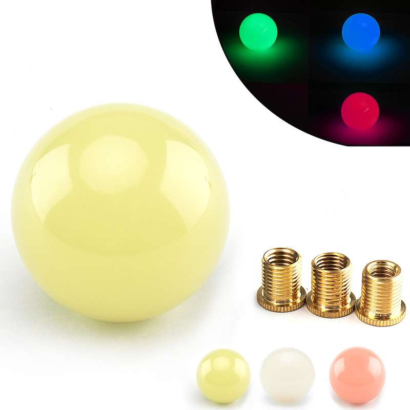 SK-1042 Universal Car Round Luminous Shift Knob with Adapters(Blue)