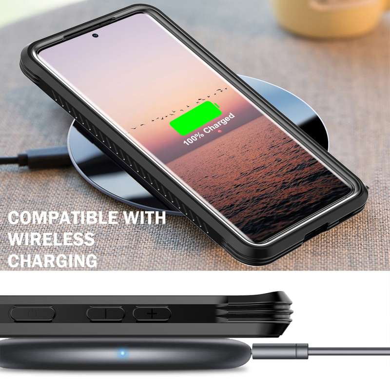 For Samsung Galaxy S21 Ultra 5G C1 2 in 1 Shockproof TPU + PC Protective Case with PET Screen Protec