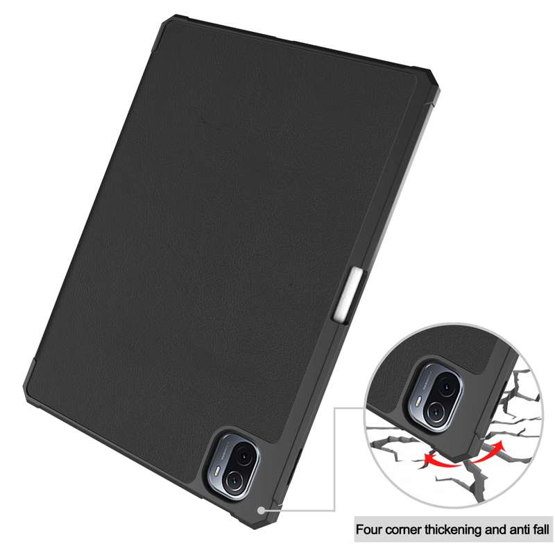 For Xiaomi Pad 5 / 5 Pro Custer Texture Horizontal Flip Leather Case with Three-folding Holder & Sle