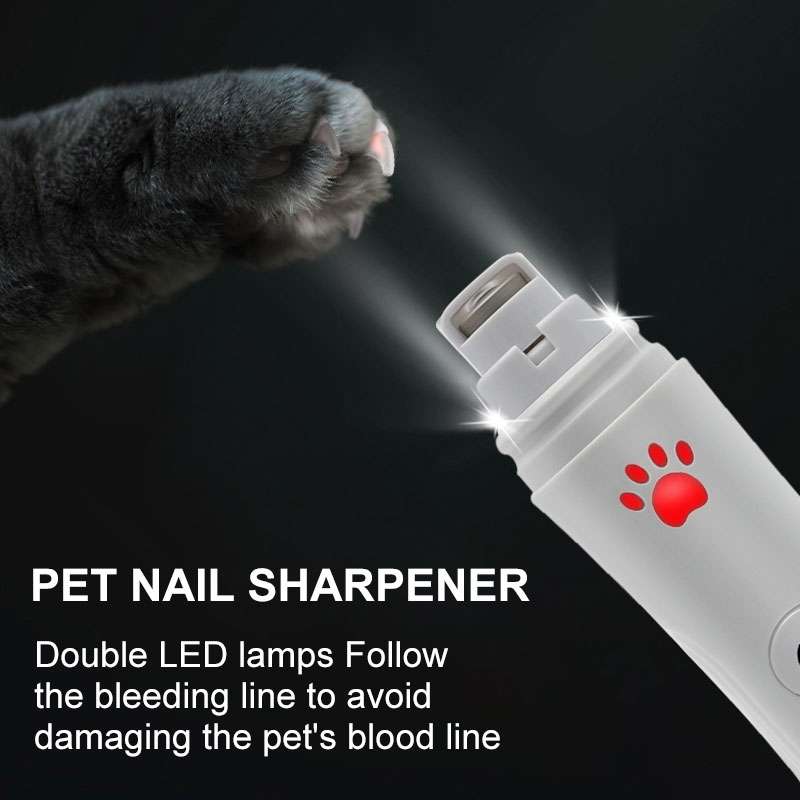 RC-306 Animal Nail Grinder USB Automatic Manicure(White)