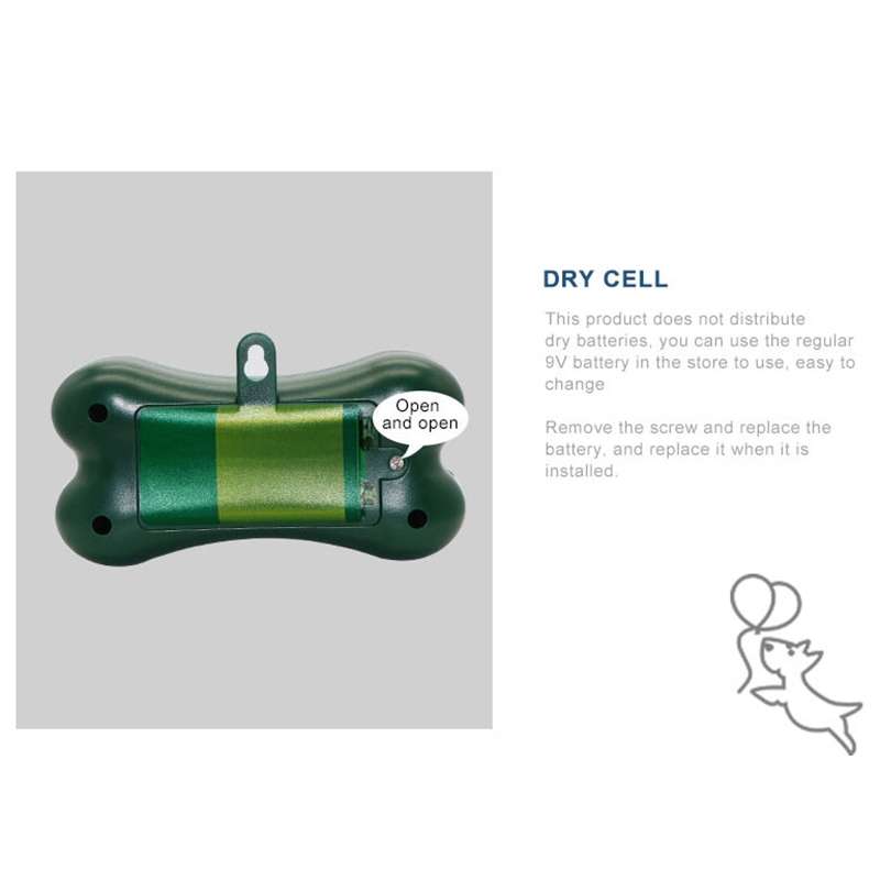 RC-518 Home Ultrasonic Dog Stop Barking Device(Dark Green)