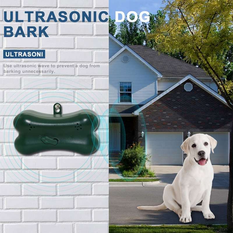 RC-518 Home Ultrasonic Dog Stop Barking Device(Dark Green)