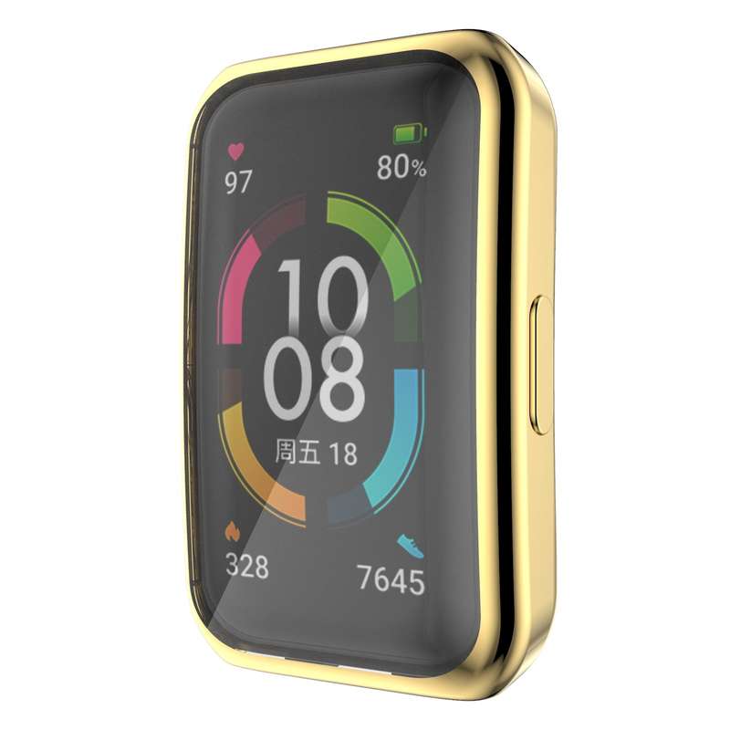 For Huawei Band 6 / 6 Pro / Honor Band 6 Full Coverage TPU Electroplating Protective Case Cover(Gold