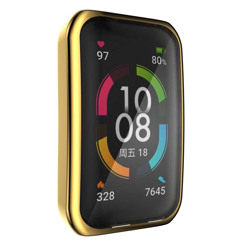 For Huawei Band 6 / 6 Pro / Honor Band 6 Full Coverage TPU Electroplating Protective Case Cover(Gold