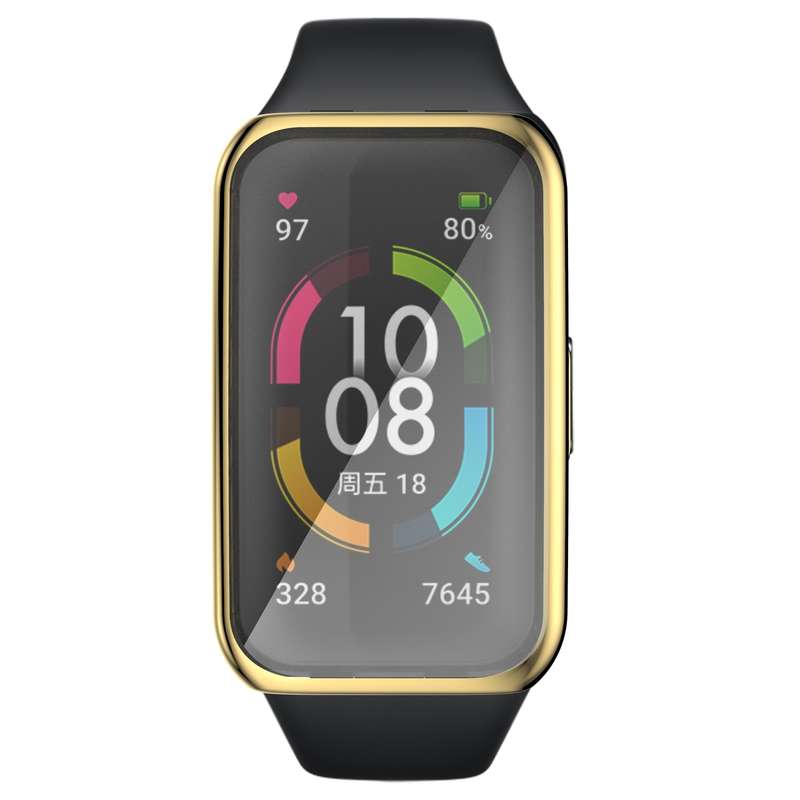 For Huawei Band 6 / 6 Pro / Honor Band 6 Full Coverage TPU Electroplating Protective Case Cover(Gold