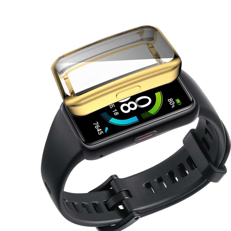 For Huawei Band 6 / 6 Pro / Honor Band 6 Full Coverage TPU Electroplating Protective Case Cover(Gold