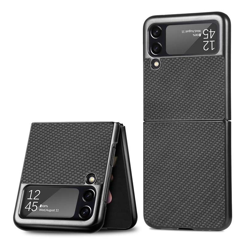 For Samsung Galaxy Z Flip3 5G Cross Pattern Slim PC Protective Case(Green)