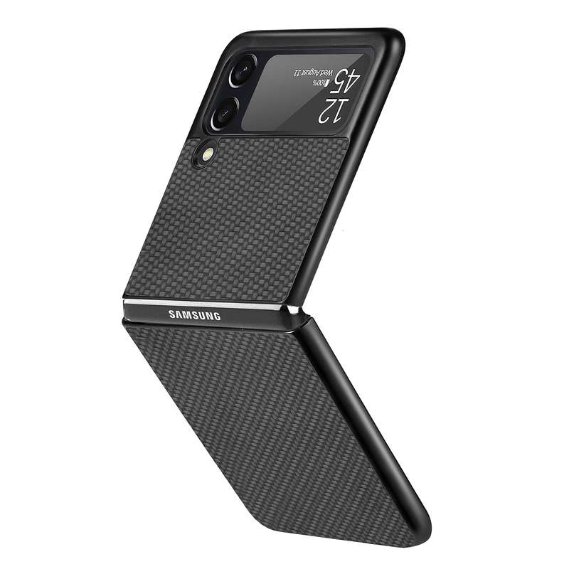 For Samsung Galaxy Z Flip3 5G Cross Pattern Slim PC Protective Case(Green)