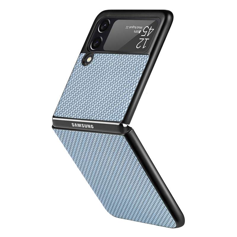 For Samsung Galaxy Z Fold3 5G Cross Pattern Slim PC Protective Case(Green)