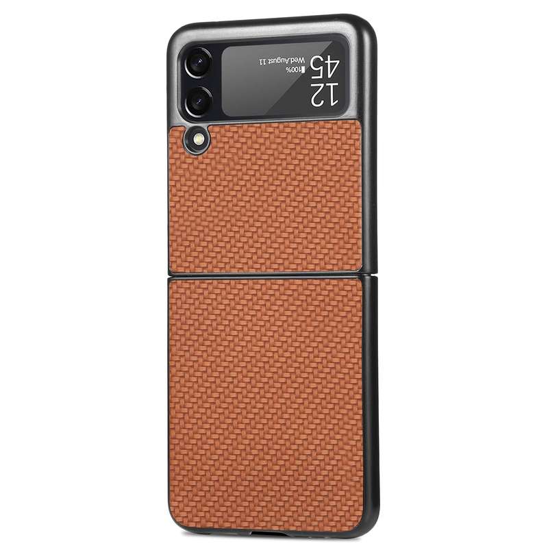 For Samsung Galaxy Z Flip3 5G Cross Pattern Slim PC Protective Case(Green)
