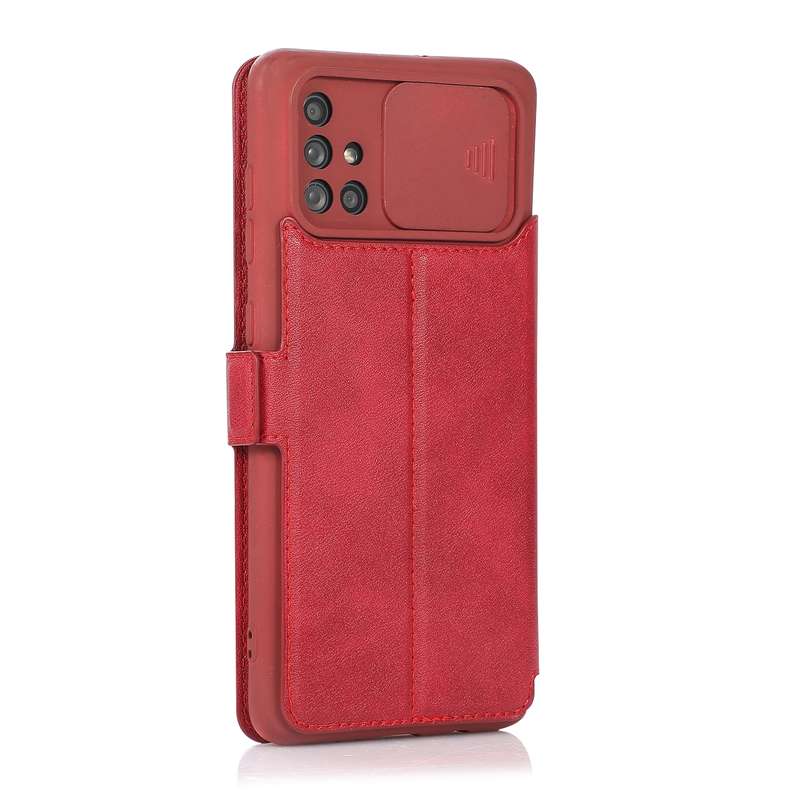 For Samsung Galaxy A71 Push Window Double Buckle PU + Silicone Horizontal Flip Leather Case with Hol