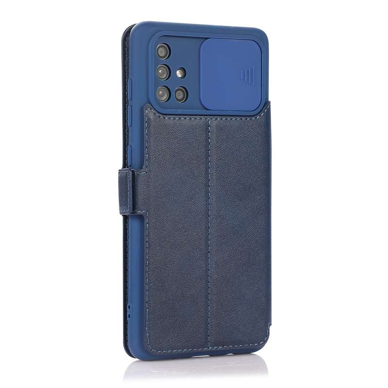 For Samsung Galaxy A71 Push Window Double Buckle PU + Silicone Horizontal Flip Leather Case with Hol
