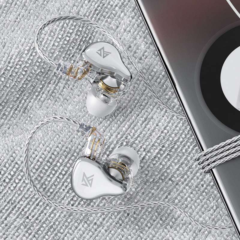 KZ ZAS 16-unit Ring Iron In-ear Wired Earphone, Standard Version(White)