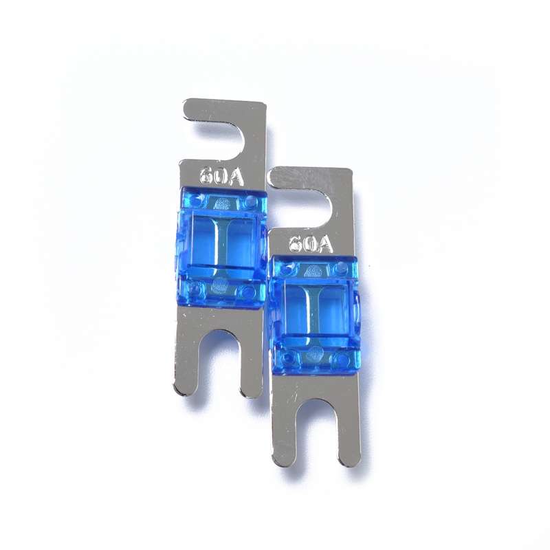 A0303 Blue 5 PCS Car Audio AFS Mini ANL 60A Fuse Nicked Plated